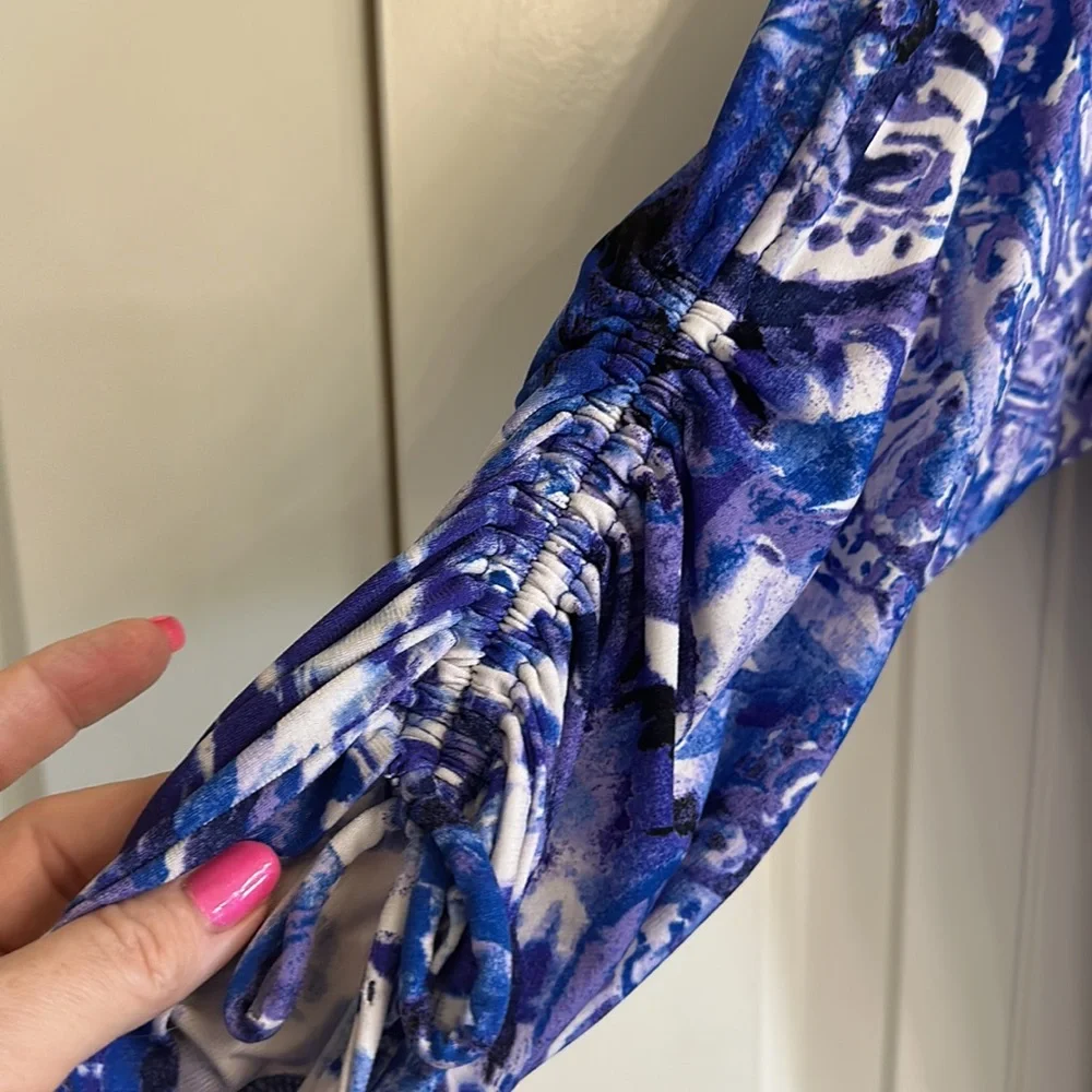 Chicos Travelers Multi-colored Blouse - Picture 3 of 4